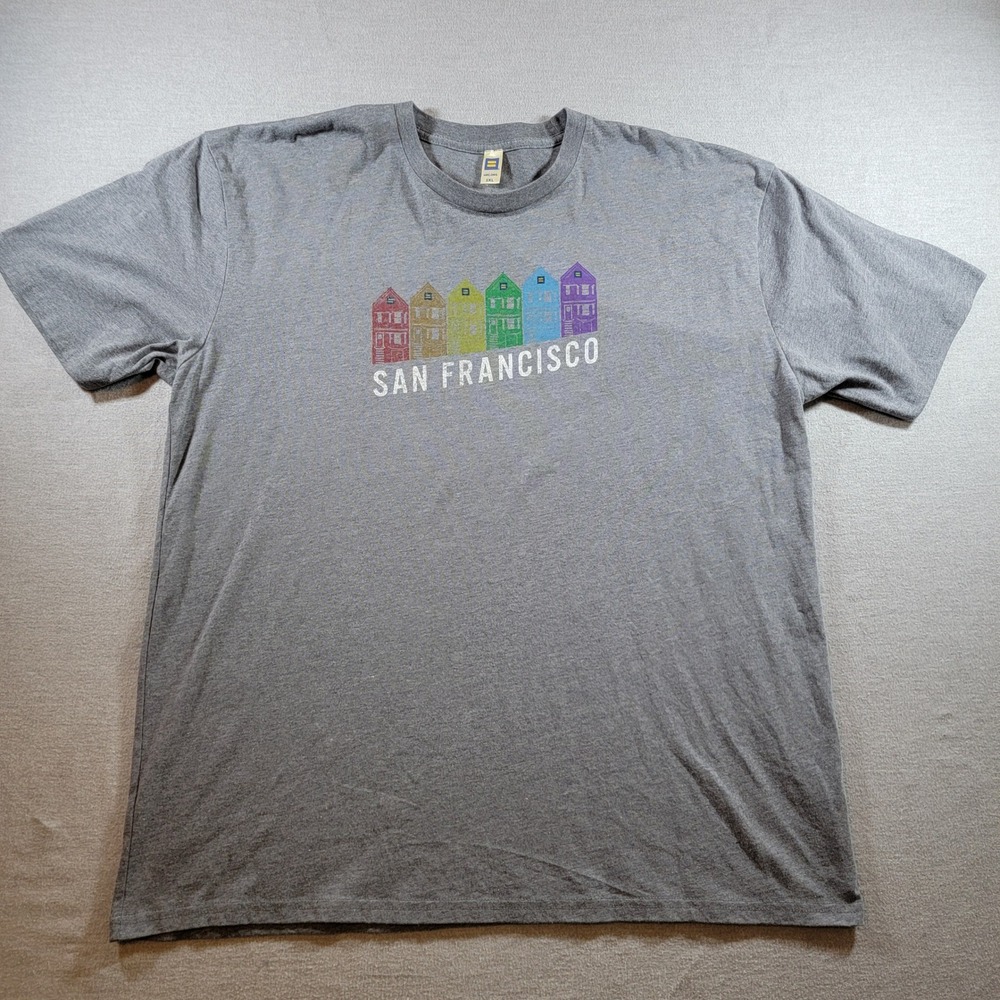 Human Rights Campaign T-Shirt Unisex 2XL Gray Excellent San Francisco Pride HRC